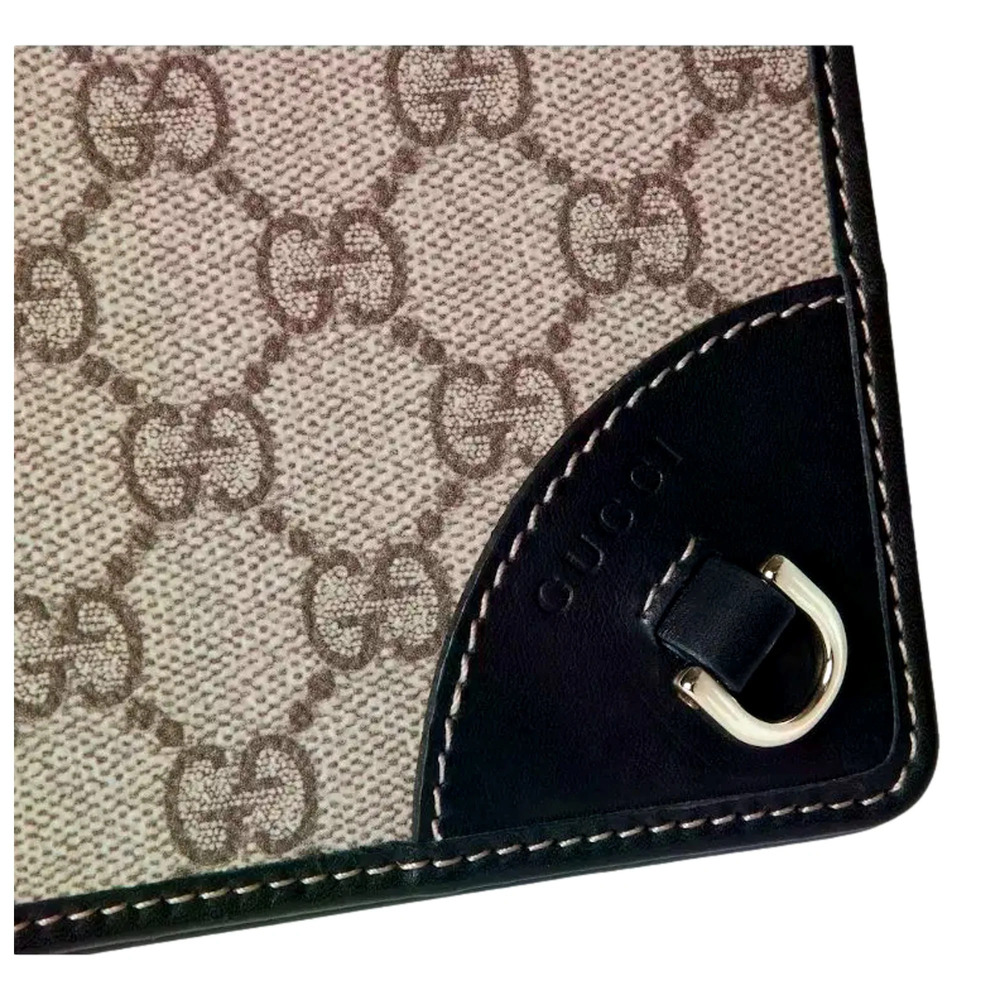 Gucci GG Emblem Canvas and Leather Wallet Mini Crossbody Bag in - Picture 3 of 9